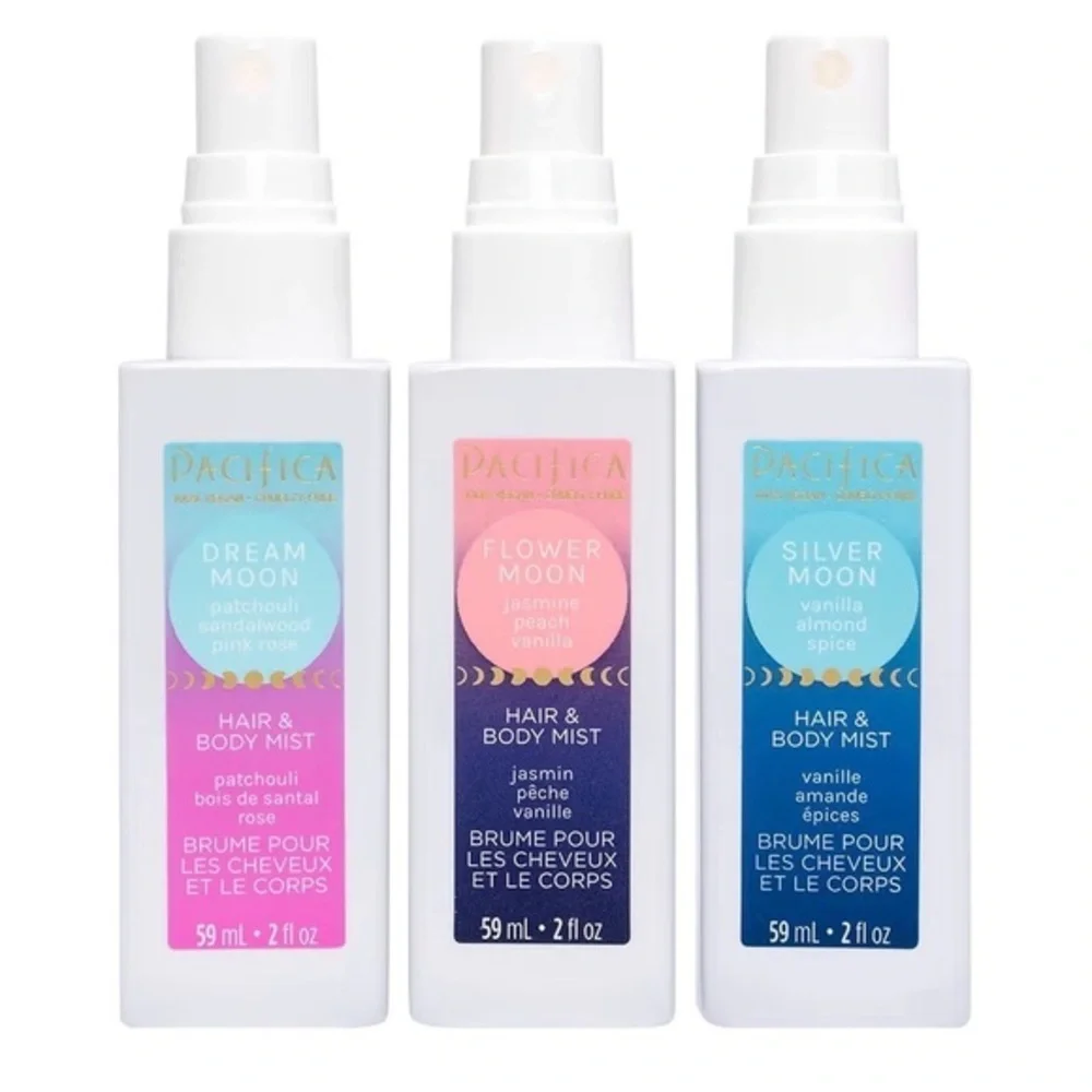 🌙 Pacifica Moon Mood Hair & Body Mist Set | Vegan | 3-Piece Gift Set